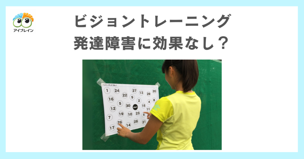 ビジョントレーニングは、発達障害に効果なし?