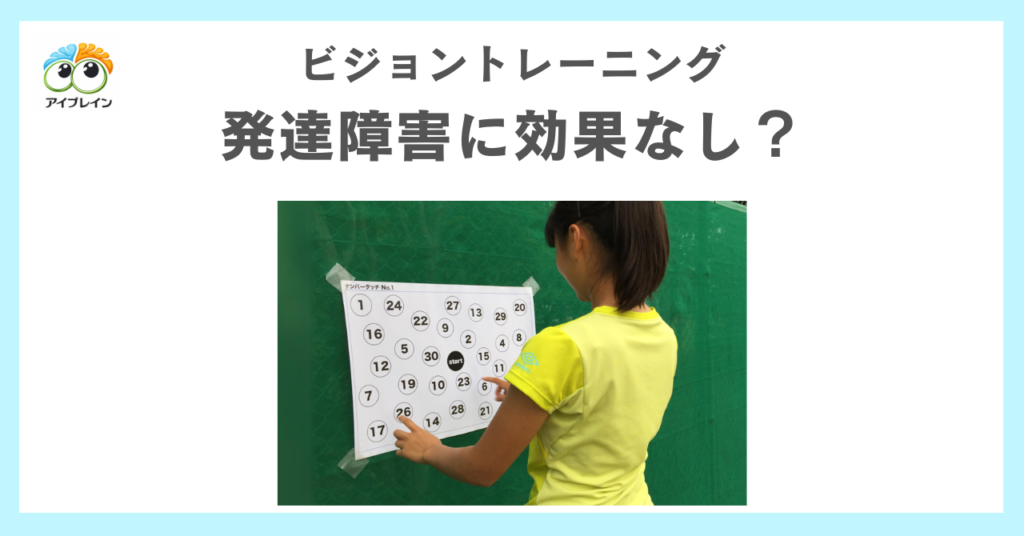 ビジョントレーニングは、発達障害に効果なし？