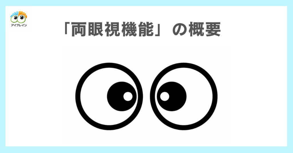 「両眼視機能」の概要と実践的工夫の必要性